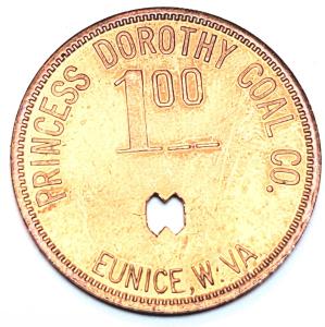 Princess Dorothy Coal Co $1 Coal Scrip Token