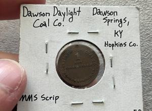 Dawson Daylight Coal 1 Cent Trade Token