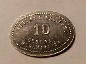 Hymera Indiana 10 Coal Scrip Token - Asbury & Walters