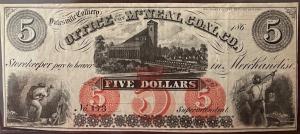 McNeal Coal Co. Yatesville PA $5 Scrip Token