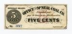 1860s McNeal Coal Co Pennsylvania Note from Yatesville