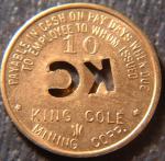 Virginia 10¢ Coal Token - King Cole Mining