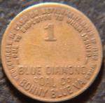 Blue Diamond Coal Company 1¢ Token - Virginia