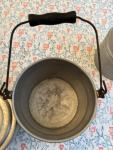 Vintage Aluminum Coal Miners Lunch Bucket Set