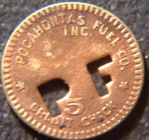 Virginia 5¢ Coal Token - Pocahontas Fuel Co