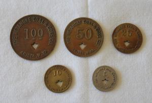 Vintage Weyanoke Coal & Coke Trade Tokens Set