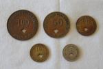 Vintage Weyanoke Coal & Coke Trade Tokens Set
