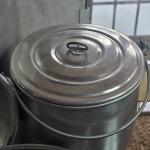 Vintage Aluminum Coal Miner's Lunch Bucket with Accessories