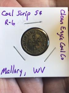 Clean Eagle Coal Co 5 Cent Trade Token