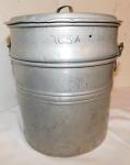 Vintage WWI Coal Miners Lunch Bucket with Art