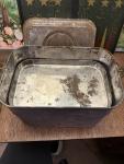 Vintage Steel Coal Miners Lunch Pail Bucket