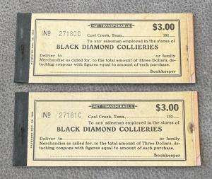 Coal Creek TN Coal Scrip Books - Set of 2