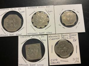 Wasson’s Coal Scrip Tokens – Carrier Mills, Illinois