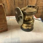Vintage Autolite Brass Carbide Lamp for Coal Miners