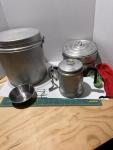 Vintage Coal Miner Lunch Pail and Coffee Pot Set