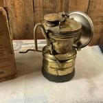 Vintage Autolite Brass Carbide Lamp for Coal Miners