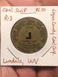 Logan County Coal Scrip Trade Token - $1.00