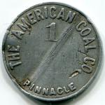 American Coal Company Trade Token - 1¢ Scrip