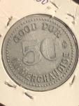H Snyder Coal Scrip Trade Token - 50 Cents