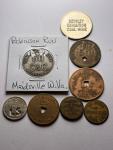 Set of 8 West Virginia Coal Scrip Tokens