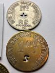 Set of 5 Virginia Coal Scrip Tokens