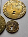 Set of 5 Virginia Coal Scrip Tokens