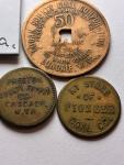 Set of 8 West Virginia Coal Scrip Tokens