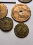 Set of 8 West Virginia Coal Scrip Tokens