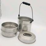 Vintage Stackable Coal Miners Lunch Buckets Set
