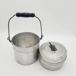 Vintage Stackable Coal Miners Lunch Buckets Set