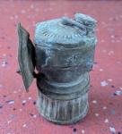Vintage Brass Carbide Miner’s Helmet Lamp