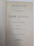 1889 Iowa Coal Mining Wage Report Book