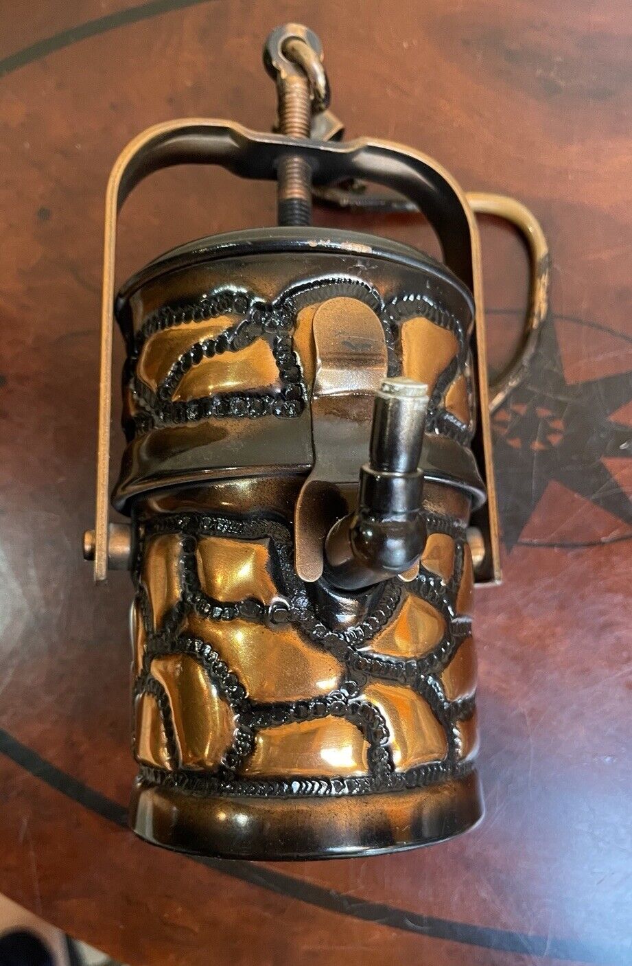 Vintage Carbide Coal Mining Lamp from Poland 9