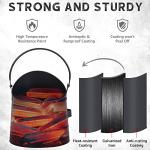 Black Coal Bucket Set with Shovel and Gloves