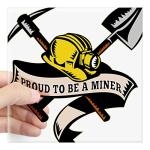CafePress Coal Miner Square Car Decal Sticker Set