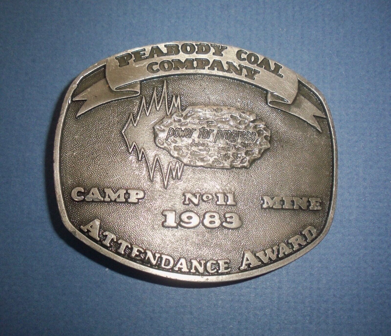 Peabody Coal Company Mine 11 Belt Buckle - 1983