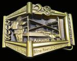 Wyoming Mine Rescue Competition Coal Belt Buckle