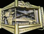 Wyoming Mine Rescue Competition Coal Belt Buckle