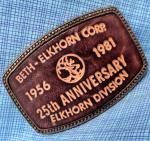 Vintage 80s Beth Elkhorn Coal Mining Belt Buckle