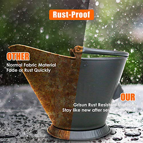 3-Piece Coal Mining Fireplace Set: Bucket, Shovel, Broom