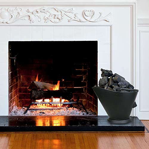 3-Piece Coal Mining Fireplace Set: Bucket, Shovel, Broom
