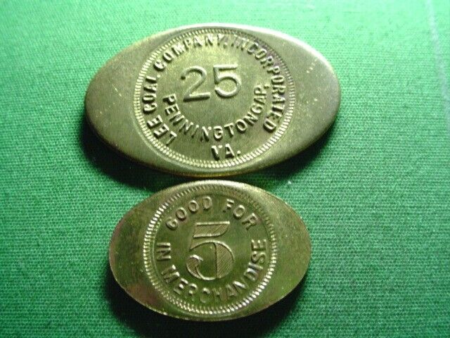 Lee Coal Company Virginia Coal Scrip 5¢ & 25¢
