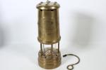 Authentic Welsh coal miner's lamp with original accessories