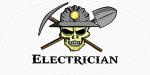 Electrician Coal Miner Skull Hard Hat Stickers Set