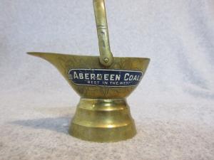 1950's ABERDEEN COAL MINE Brass Bucket Advertising Promo