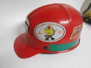 Red MSA Comfo-Cap with Liner for Coal Miners
