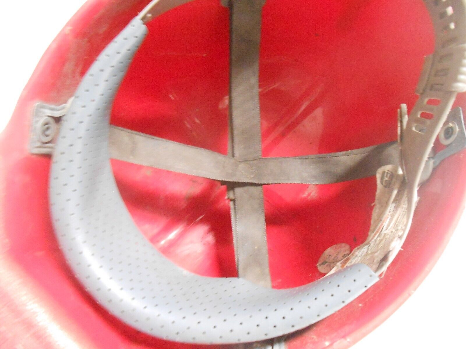 Red MSA Comfo-Cap with Liner for Coal Miners