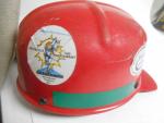 Red MSA Comfo-Cap with Liner for Coal Miners