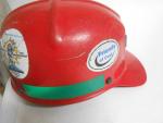 Red MSA Comfo-Cap with Liner for Coal Miners