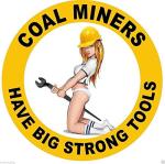 Coal Miners Hard Hat and Toolbox Sticker Set